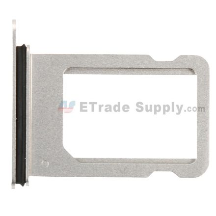 For Apple iPhone X Card Tray with Foam Gasket Replacement - Silver - Grade S+