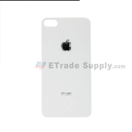 For Apple iPhone 8 Plus Battery Door with Apple Logo Replacement - White - Grade R