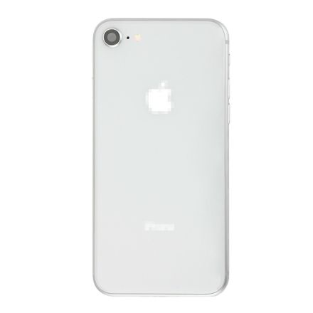 For Apple iPhone 8 Rear Housing Assembly with Battery Door and Apple Logo Replacement - Silver - Grade S+