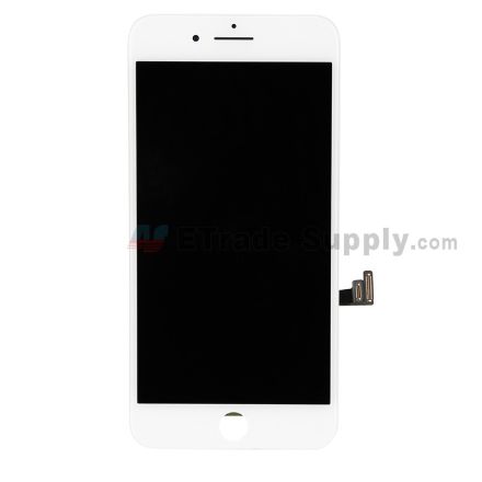 For Apple iPhone 8 Plus LCD Assembly with Frame and Small Parts Replacement (No Home Button and With Auto Brightness Function) - White - Grade R