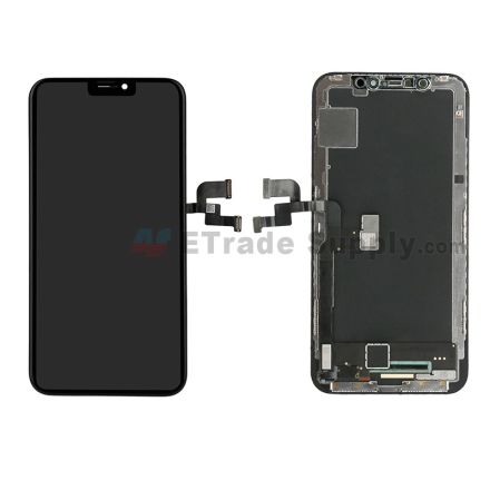 For Apple iPhone X OLED Screen and Digitizer Assembly with Frame Replacement - Black - Grade S