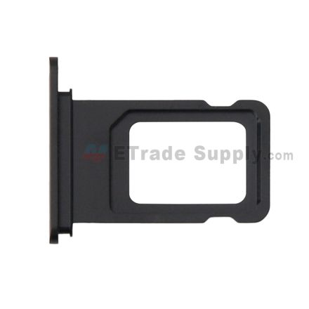 For Apple iPhone XR SIM Card Tray Replacement (Single SIM Card) - Black - Grade S+