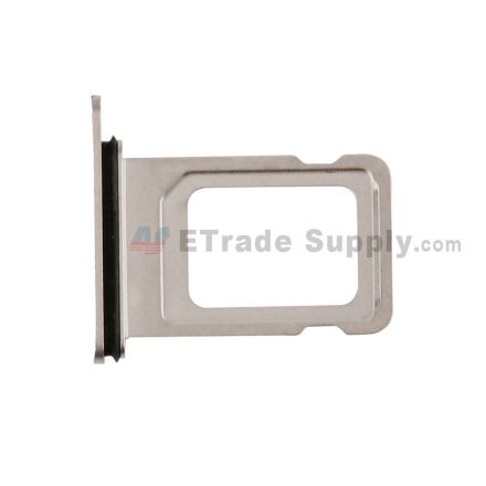For Apple iPhone 11 Pro/ Pro Max SIM Card Tray Replacement (Single SIM Card) - Silver - Grade S+