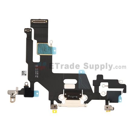 For Apple iPhone 11 Charging Port Flex Cable Ribbon Replacement - White - Grade S+