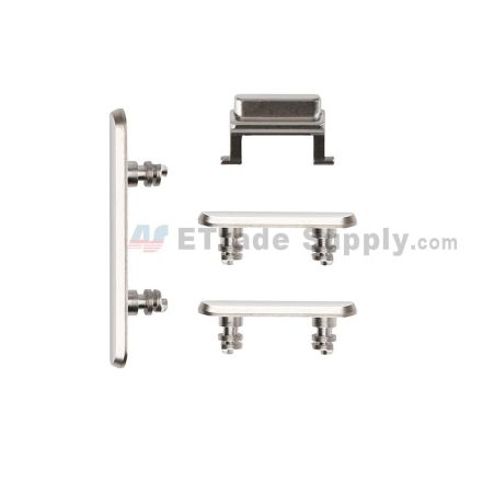 For Apple iPhone 11 Pro/Pro Max Side Keys Replacement (4pcs/set) - Silver - Grade S+