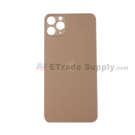 For Apple iPhone 11 Pro Max Battery Door with Apple Logo Replacement - Gold - Grade R