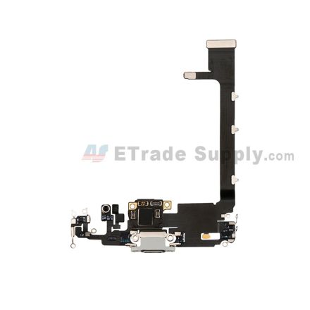 For Apple iPhone 11 Pro Max Charging Port Flex Cable Ribbon Replacement - Silver - Grade S+