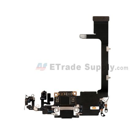 For Apple iPhone 11 Pro Charging Port Flex Cable Ribbon Replacement - Black - Grade S+