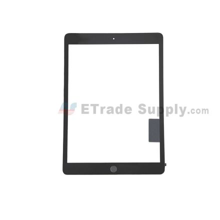 For Apple iPad 10.2 (2019) Digitizer Touch Screen Assembly with Adhesive Replacement - Black - Grade S+