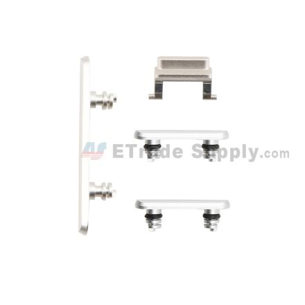 For Apple iPhone 11 Side Keys Replacement (4 pcs/set) - White - Grade S+