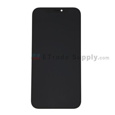 For Apple iPhone 12/12 Pro LCD Screen and Digitizer Assembly with Frame Replacement - Black - Grade S+
