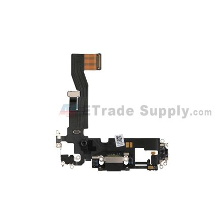 For Apple iPhone 12 Charging Port Flex Cable Ribbon Replacement - Black - Grade S+
