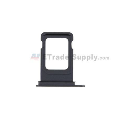 For Apple iPhone 12 SIM Card Tray Replacement (Single SIM Card) - Black - Grade S+