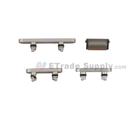 For Apple iPhone 12 Mini Side Keys Replacement (4 pcs/set) - White - Grade S+