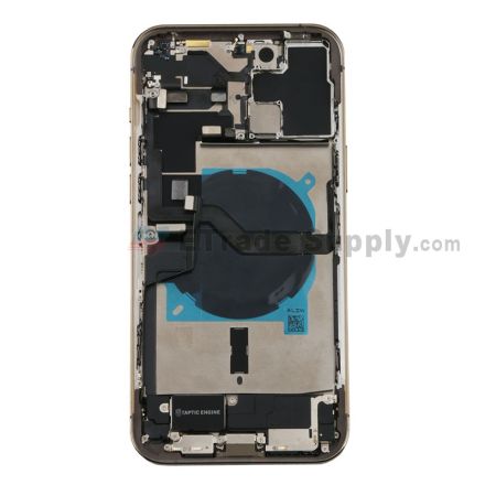 For Apple iPhone 12 Pro Max Rear Housing Assembly with Battery Door and Apple Logo Replacement - Gold - Grade S+