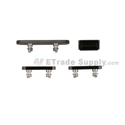 For Apple iPhone 12 Pro Side Keys Replacement (4 pcs/set) - Graphite - Grade S+
