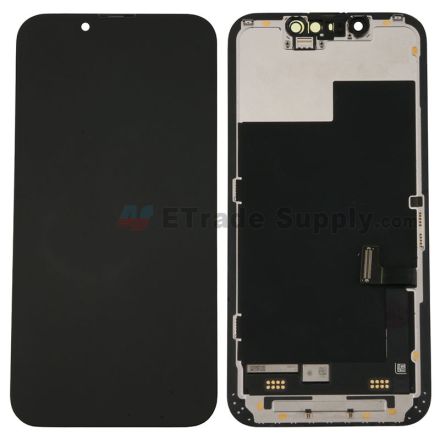 For Apple iPhone 13 Mini LCD Screen and Digitizer Assembly with Frame Replacement - Black - Grade S+