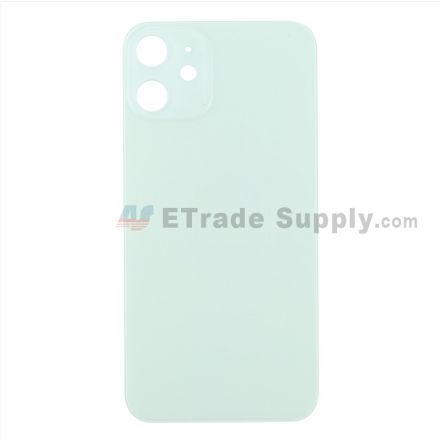 For Apple iPhone 12 Battery Door with Apple Logo Replacement - Green - Grade S+
