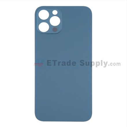 For Apple iPhone 12 Pro Battery Door with Apple Logo Replacement - Pacific Blue - Grade S+