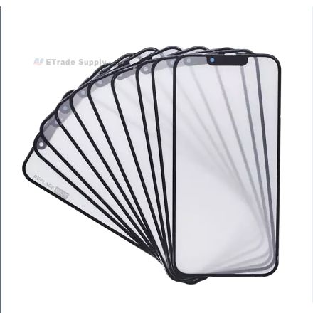 For Apple iPhone 13/13 Pro Glass Lens with OCA Replacement - Black - Grade S+