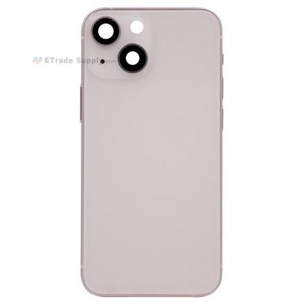 For Apple iPhone 13 Mini Rear Housing Assembly with Battery Door and Apple Logo Replacement - Pink - Grade S+