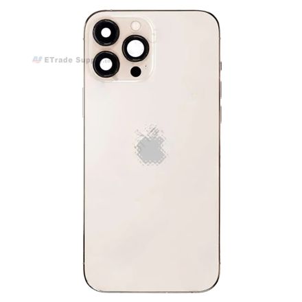For Apple iPhone 13 Pro Max Rear Housing Assembly with Battery Door and Apple Logo Replacement - Gold - Grade S+