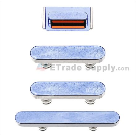 For Apple iPhone 13 Pro Max Side Keys Replacement (4 pcs/set) - Sierra Blue - Grade S+