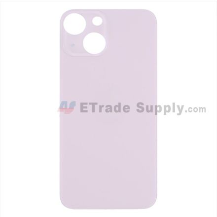 For Apple iPhone 13 Mini Battery Door with Apple Logo Replacement - Pink- Grade R