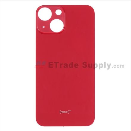 For Apple iPhone 13 Mini Battery Door with Apple Logo Replacement - Red - Grade R