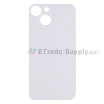 For Apple iPhone 13 Mini Battery Door with Apple Logo Replacement - Starlight - Grade R