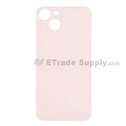 For Apple iPhone 13 Battery Door with Apple Logo Replacement - Pink- Grade R