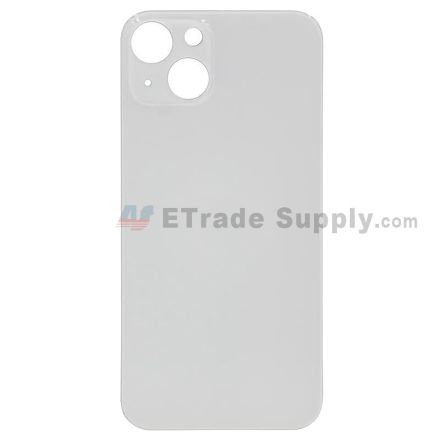 For Apple iPhone 13 Battery Door with Apple Logo Replacement - Starlight - Grade R