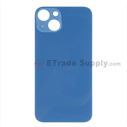 For Apple iPhone 13 Battery Door with Apple Logo Replacement - Blue - Grade R