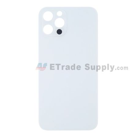 For Apple iPhone 13 Pro Battery Door with Apple Logo Replacement - Silver- Grade R