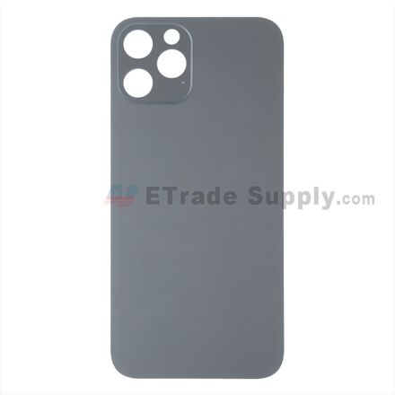 For Apple iPhone 13 Pro Max Battery Door with Apple Logo Replacement - Graphite- Grade R