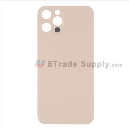 For Apple iPhone 13 Pro Max Battery Door with Apple Logo Replacement - Gold- Grade R