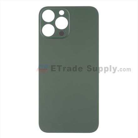 For Apple iPhone 13 Pro Max Battery Door with Apple Logo Replacement - Alpine Green- Grade R
