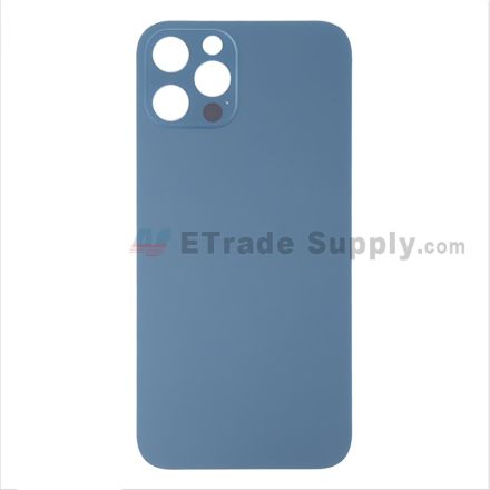 For Apple iPhone 13 Pro Max Battery Door with Apple Logo Replacement - Sierra Blue- Grade R
