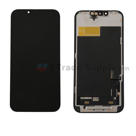 For Apple iPhone 13 LCD Screen and Digitizer Assembly with Frame Replacement - Black - Grade S