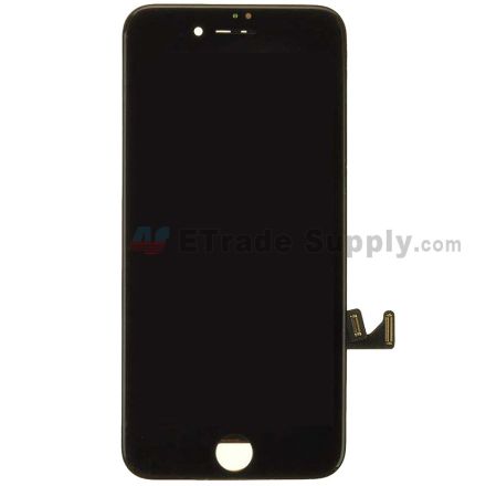 For Apple iPhone SE (2022) LCD Screen and Digitizer Assembly with Frame Replacement - Black - Grade S+