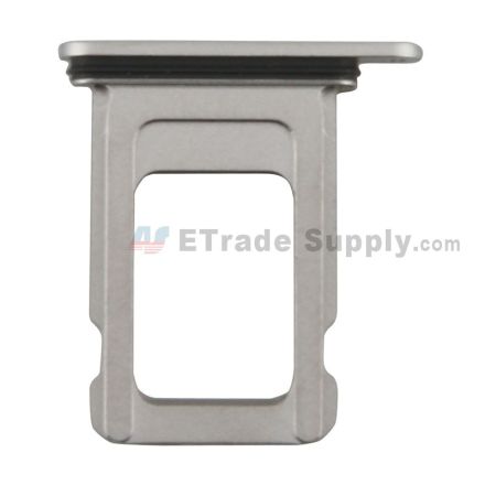 For Apple iPhone 14 Pro SIM Card Tray Replacement (Single SIM Card) - Silver - Grade S+