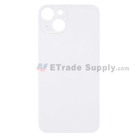 For Apple iPhone 14 Battery Door with Apple Logo Replacement - Starlight - Grade R