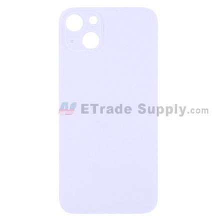 For Apple iPhone 14 Battery Door with Apple Logo Replacement - Purple - Grade R