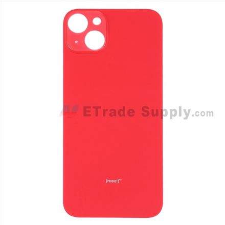 For Apple iPhone 14 Plus Battery Door with Apple Logo Replacement - Red - Grade R