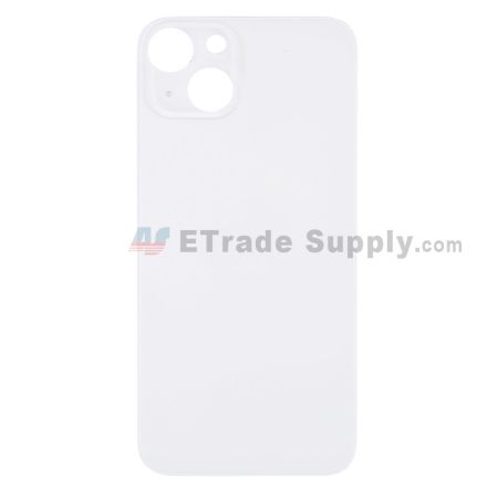 For Apple iPhone 14 Plus Battery Door with Apple Logo Replacement - Starlight - Grade R