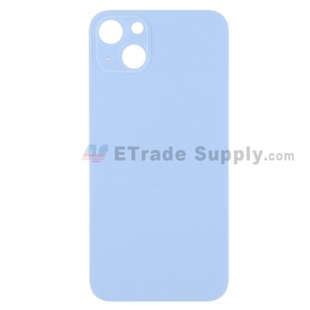 For Apple iPhone 14 Plus Battery Door with Apple Logo Replacement - Blue - Grade R
