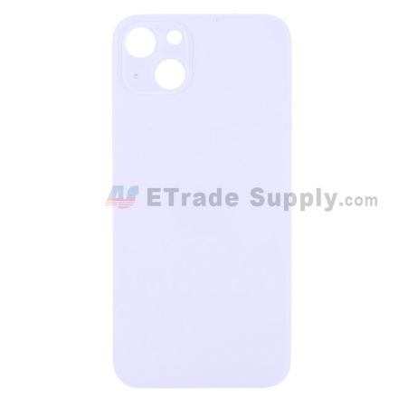 For Apple iPhone 14 Plus Battery Door with Apple Logo Replacement - Purple - Grade R