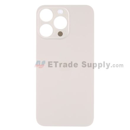 For Apple iPhone 14 Pro Battery Door with Apple Logo Replacement - Gold - Grade R
