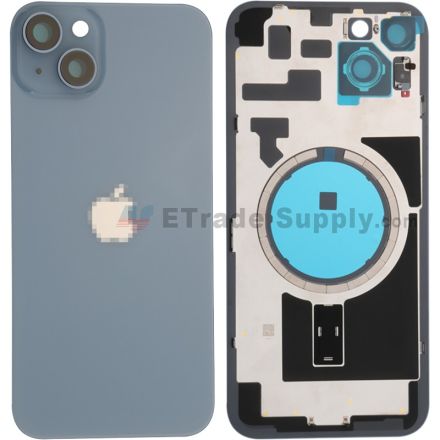 For Apple iPhone 14 Plus Battery Door Assembly Without Small Parts Replacement - Blue - Grade R