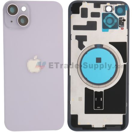 For Apple iPhone 14 Plus Battery Door Assembly Without Small Parts Replacement - Purple - Grade R